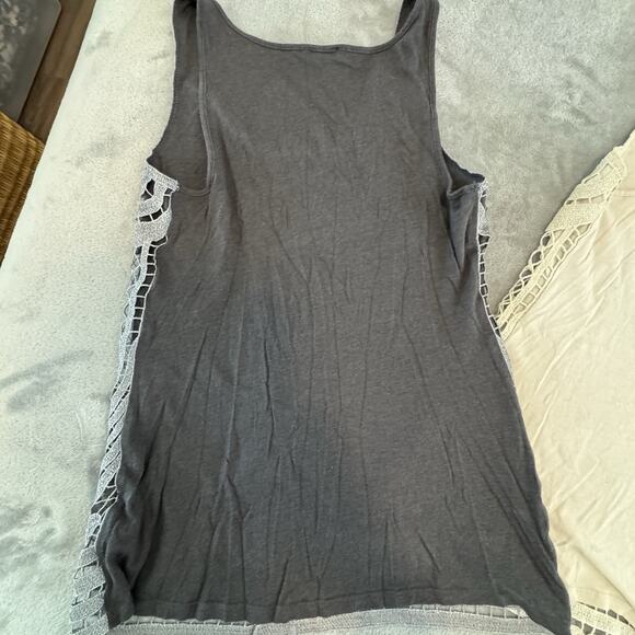 Express Women's Lace Front Tanktop size XS Charcoal And Ivory Set Of 2 XS - Picture 8 of 9